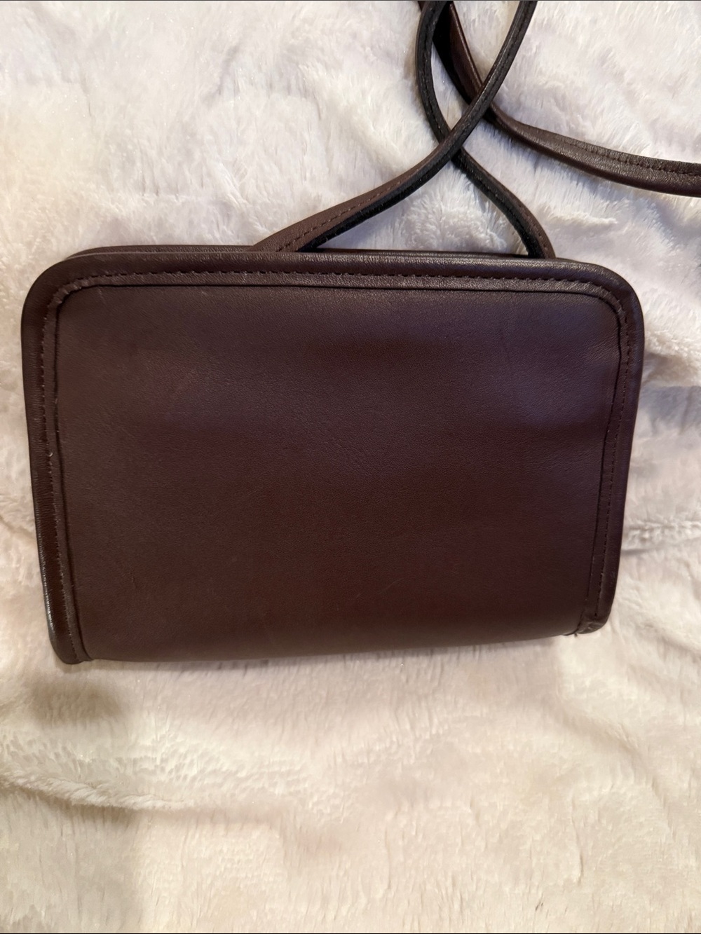 Coach Dark Brown Leather Messenger Crossbody - Picture 5 of 7